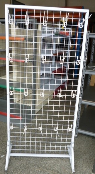 厂家直销立式双面网架饰品展架手机配件展示架挂钩网格货架1.8M
