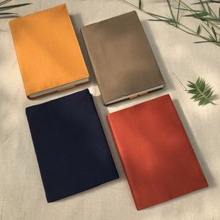 可调式 一线坊 定做 手工书套 手账封皮 布艺书皮书衣创意布艺书套