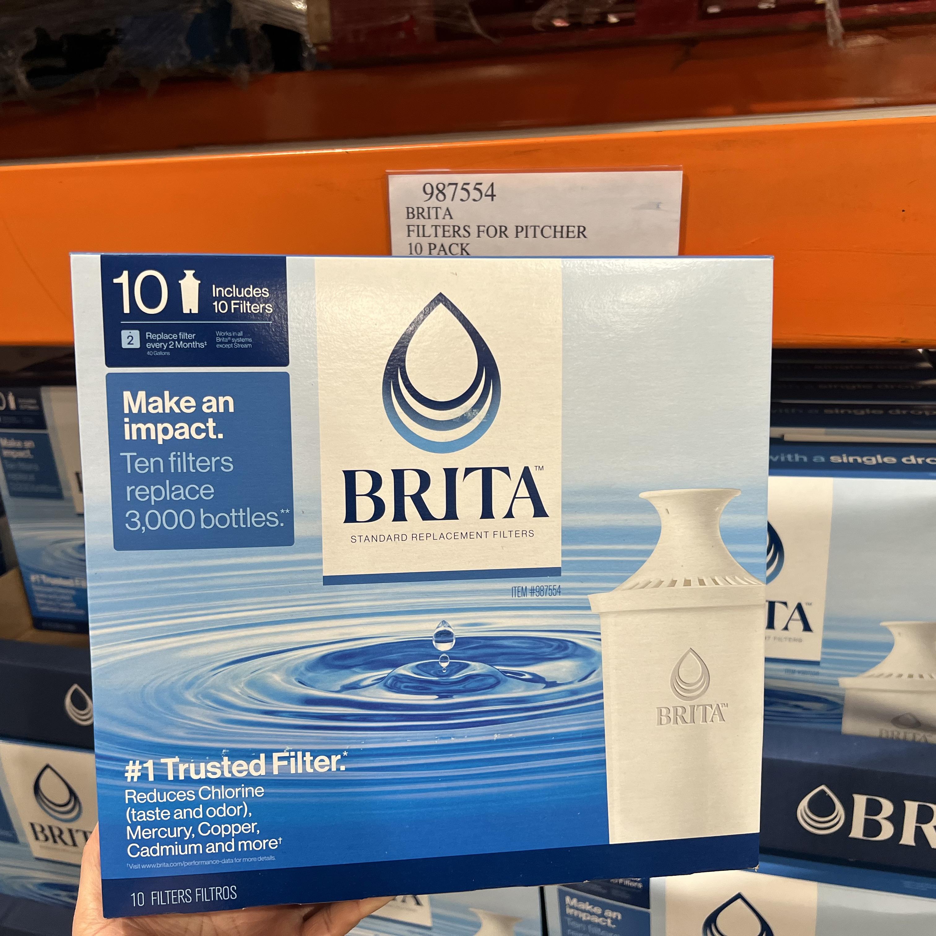 现货 美国Brita碧然德净水滤水壶10杯大容量美版家用10个替换滤芯