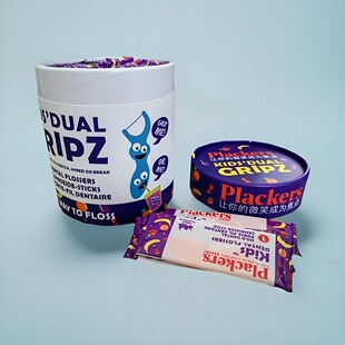 现货 美国Plackers kid's儿童牙线架牙线棒含氟水果味75 独立包装