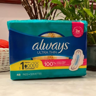 thin超薄网面日用夜用卫生巾48片可选 ultra 现货 美国Always