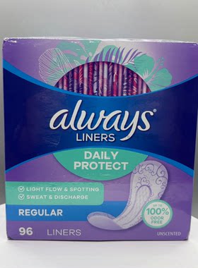 Always护垫棉柔超薄量少