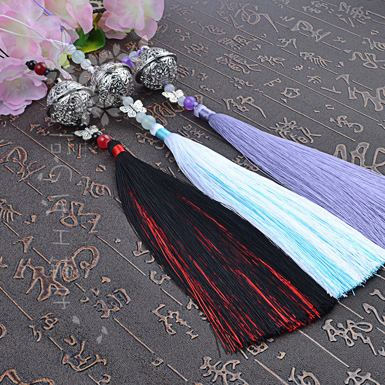 包邮魔道祖师魏无羡蓝忘机腰佩同款宫铃清心银铃流苏挂件云梦江澄