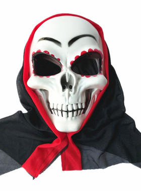 万圣节装饰品布置头发惊悚吸血鬼面具恐怖鬼节面具恐怖鬼动漫面具