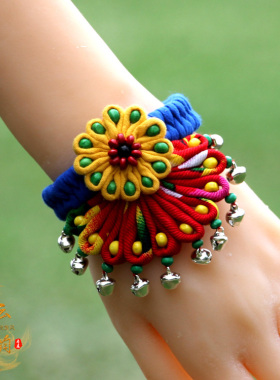 手链布艺民族风女舞蹈饰品