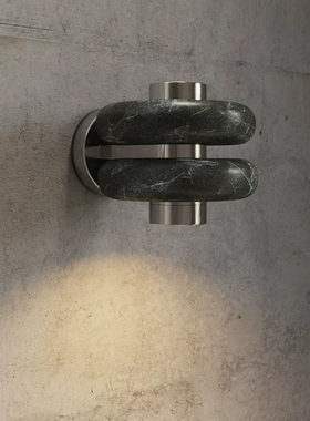 Bandido客厅背景墙玄关大理石壁灯中古北欧洞石大理石卧室床头灯