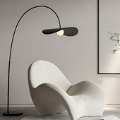 法式 钓鱼灯设计师灯 现代简约客厅沙发帽子落地灯卧室书房北欧个性