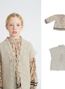 Alice World | bebe organic 23AW秋冬儿童印花衬衣背心