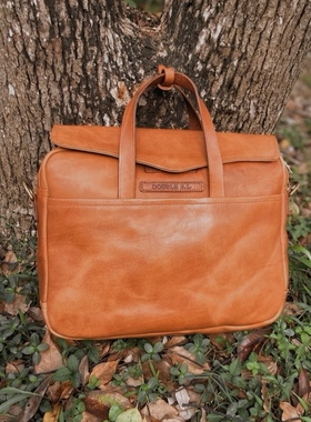 RRL复古男士休闲手提电脑包质感男包真皮精品商务公文单肩斜挎包