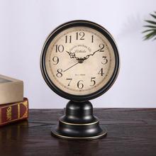 美式钟表座钟客厅台钟家用桌面创意台式摆件欧式简约复古怀旧时钟