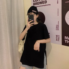 New summer short sleeve T-shirt made of real fabric cotton