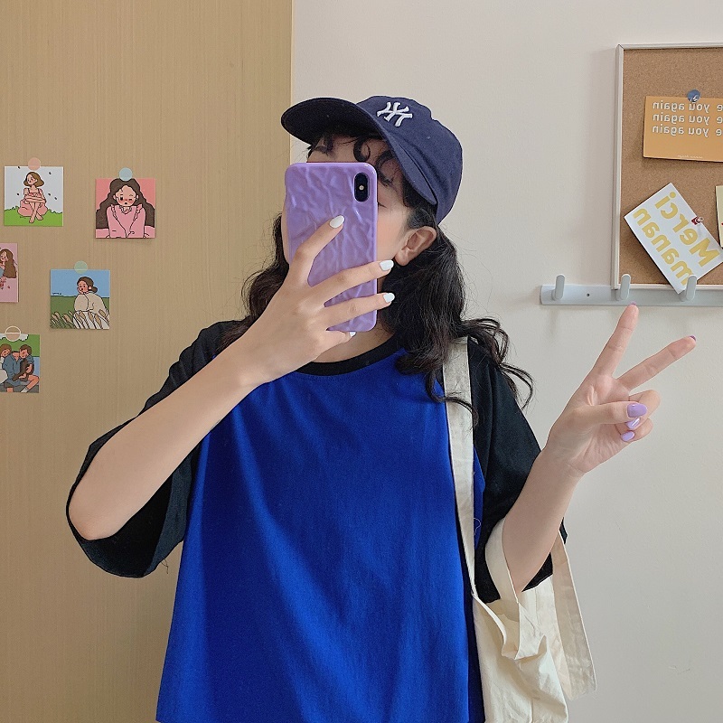 New summer short sleeve T-shirt made of real fabric cotton