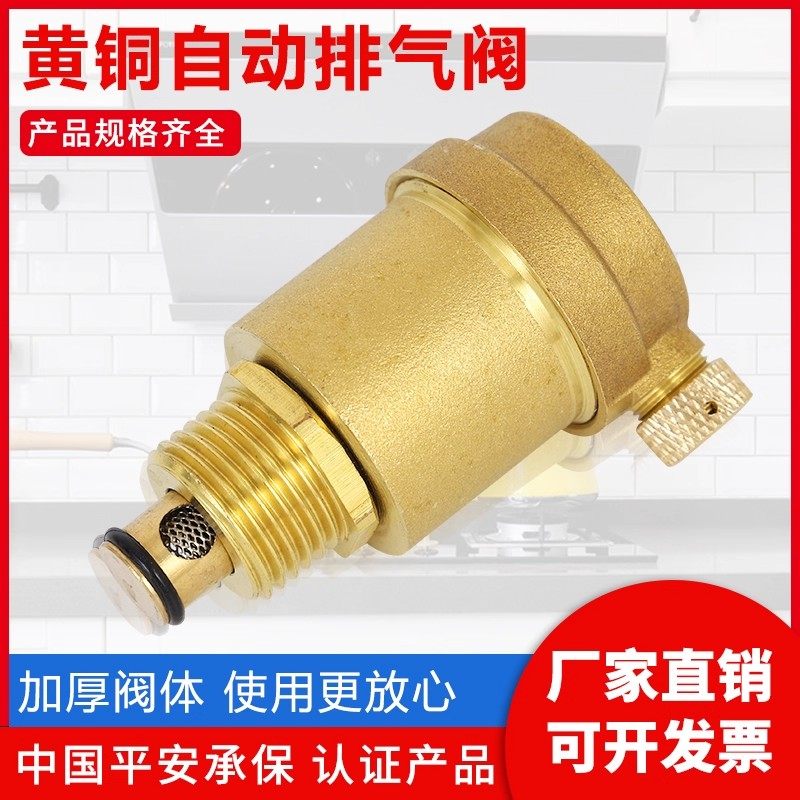 黄铜自动排气阀水管道放气阀图片
