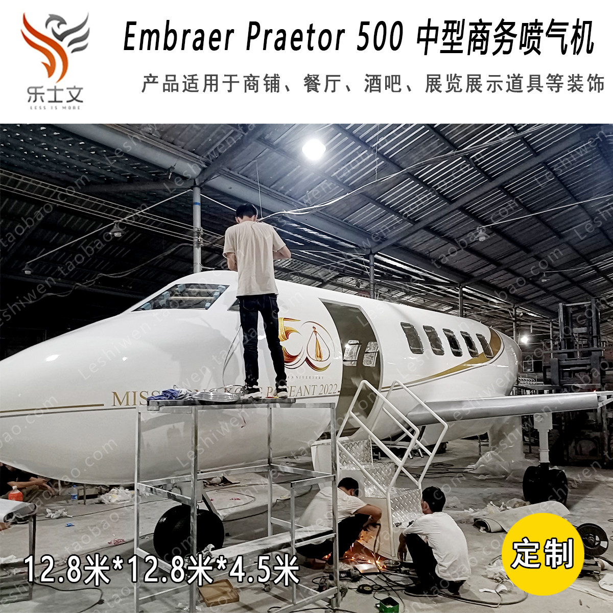 embraer praetor 500 中型商务喷气机私人飞机纯手工大型铁艺定制