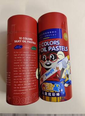 炫彩棒丝滑蜡笔儿童油画棒12色可水洗幼儿园涂鸦绘画宝菲凡