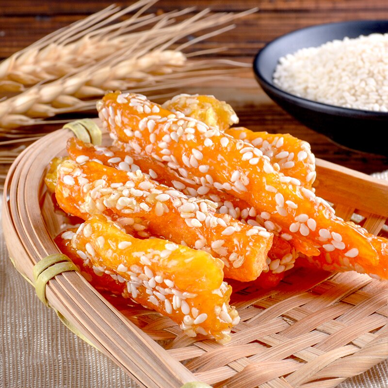 拔丝地瓜芝麻味红薯干香酥脆番薯干网红油炸解馋办公室茶点小零食