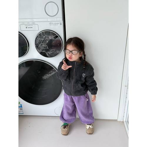 新款儿童秋冬保暖奥粒绒裤子男女宝宝家居服外出服裤子好穿的裤子