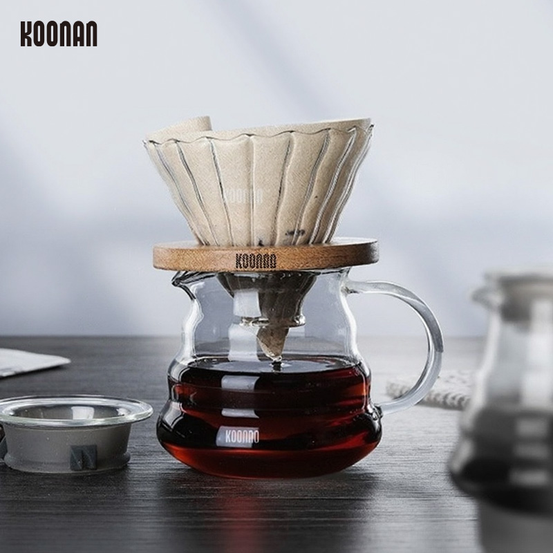 手冲咖啡入门 陶瓷玻璃V60滤杯 咖啡分享壶 细口壶美式玻璃分享壶