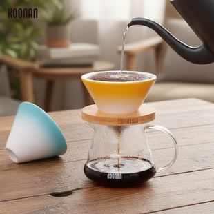 手冲咖啡v62山川文陶瓷滤杯滴滤式 过滤器家用咖啡壶手冲咖啡套装