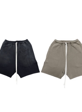 C7水洗吊裆短裤蜡 泥染渐变做旧gallery fog essentials yeezy RO