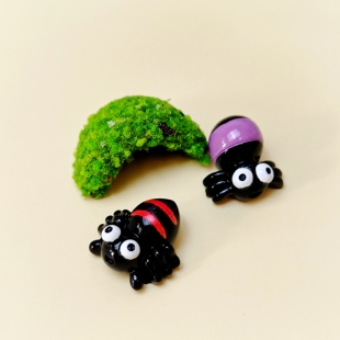 微景观仿真蜘蛛 爬行小动物模型 场景装饰配件 桌面车载工位摆件