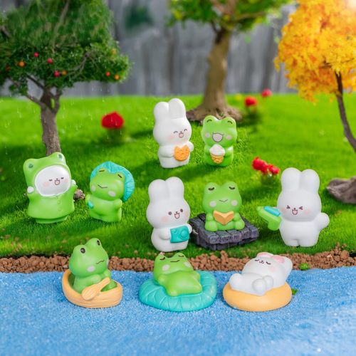 仿真青蛙动物公仔桌面汽车小摆件