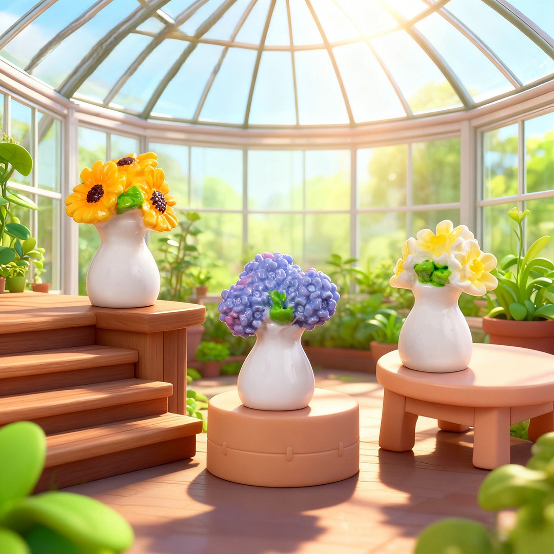 微景观仿真花卉向日葵雏菊小盆栽