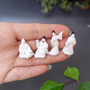 微景观仿真古风微缩迷你小人模型 中式场景diy装饰配件桌面小摆件