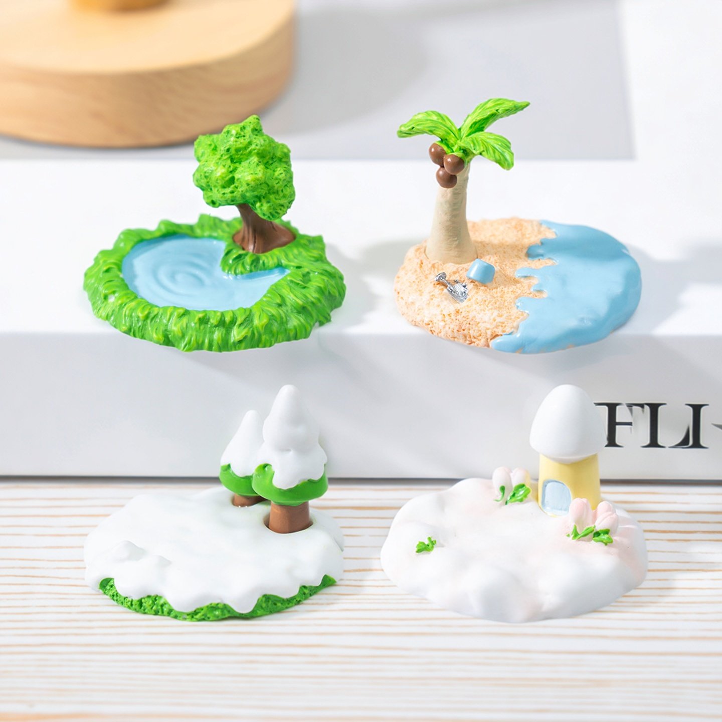微景观仿真创意底座沙滩水池雪景 diy场景装饰桌面车载树脂小摆件,玩具/童车/益智/积木/模型,奶油胶/树脂DIY配件,淘宝优惠券,粉丝福利购,淘宝优惠卷