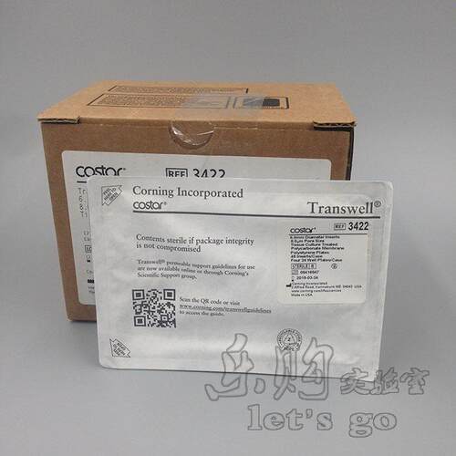 Corning 3422 Transwell板 24孔 直径6.5mm 孔径 8um 聚碳脂模 块