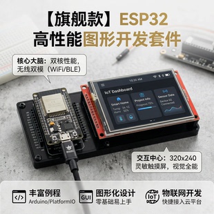 MicroPython SPI协议 ESP32 320x240屏幕 带触摸屏 学习套件 LVGL