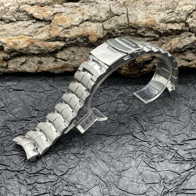 乐乐表行 适配卡西欧EF-130手表钢带 实心钢带 原装带22mm