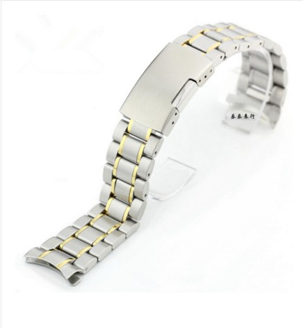 间金实心钢带金色实心手表配件