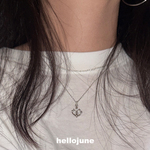 hellojune S925银 海军风夏日船锚项链