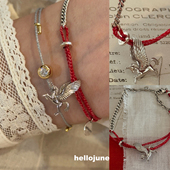 hellojune 新年红色小飞马手绳手链