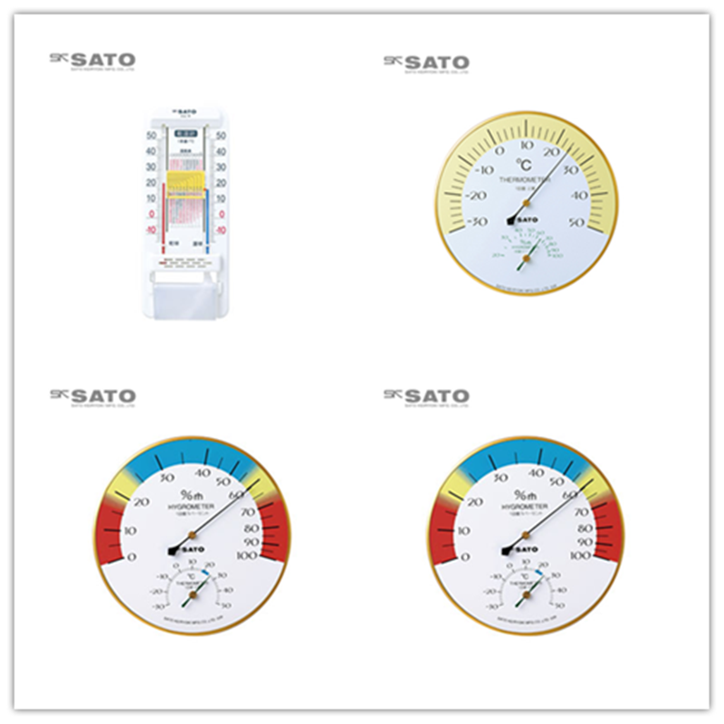 日本佐藤SATO刻度式干湿计1519-00 表盘温湿度计1410-00/1412-00