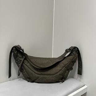 2024 24k尼龙soft game bag 亚光抽绳女包croissant包冬款手袋