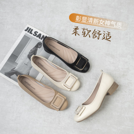 豆豆鞋女2025新款夏天牛筋底妈妈鞋中年舒适配裙子软底不累脚单鞋