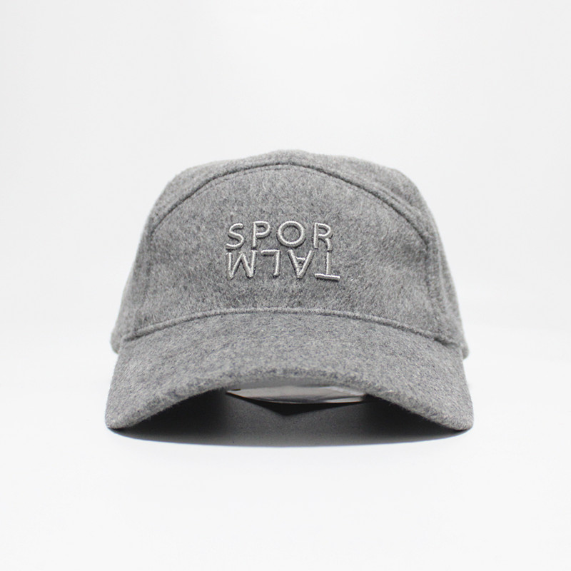 北欧小众复古户外运动休闲滑雪毛呢五片毛棒球帽登山徒步露营帽子