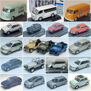 二手1/64京商TLV科乐美两厢单箱车途锐大G吉普威利斯思域菲亚特