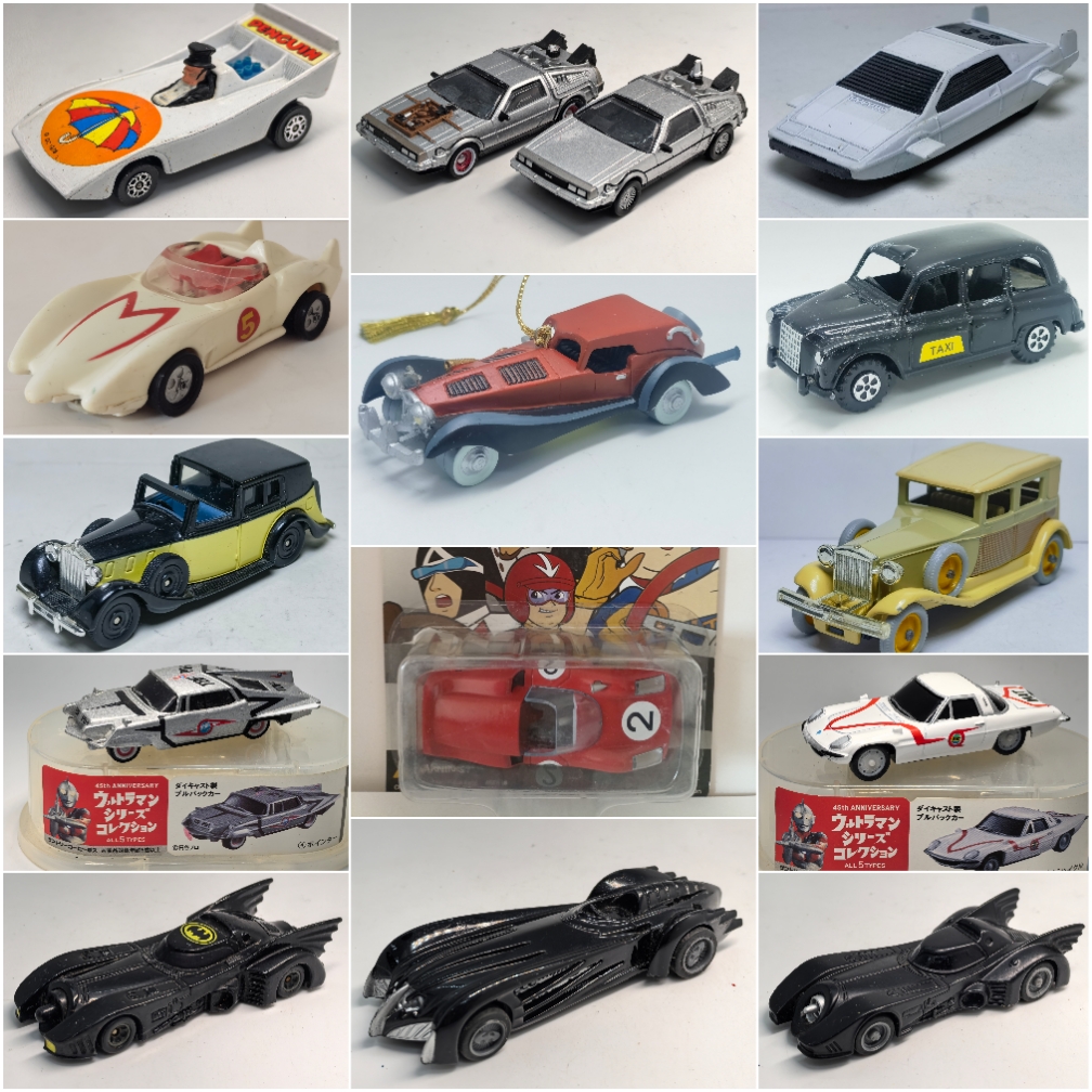 二手1/64左右老爷车动画主题车雷鸟特工队赛文奥特曼 马赫五号