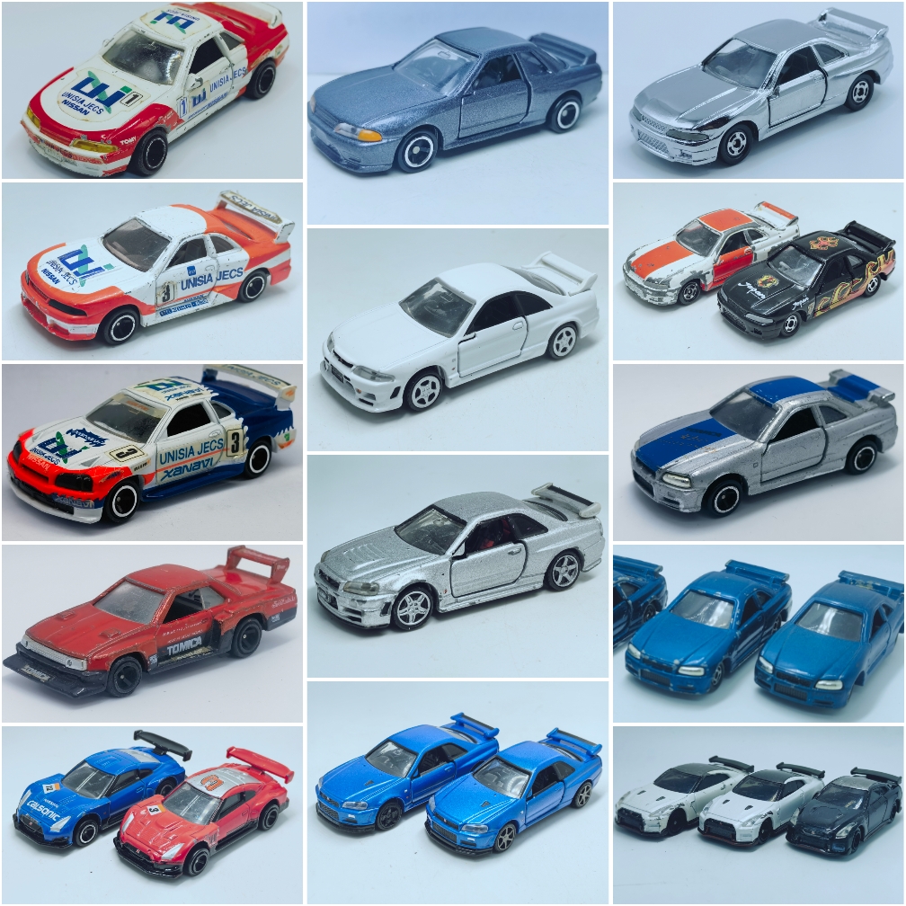 1/64左右二手TOMY多美卡两门运动车模型GTR R32 R33 R34 R35
