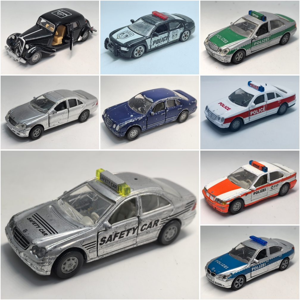 二手1/64以上大比例仕高siku奔驰宝马道奇警车安全车雪铁龙5系E级