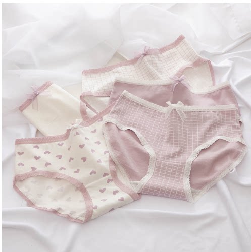 「wild flowers」Ladies underwear sexy briefs Ice silk pants