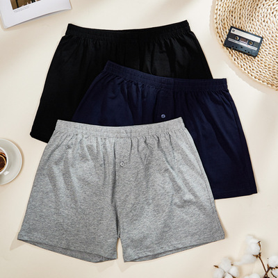 Men's cotton boxers, summer shorts large size high waist
