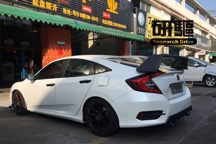【civic】16款新思域改装碳纤大尾翼/十代10代思域tr款跑车翼