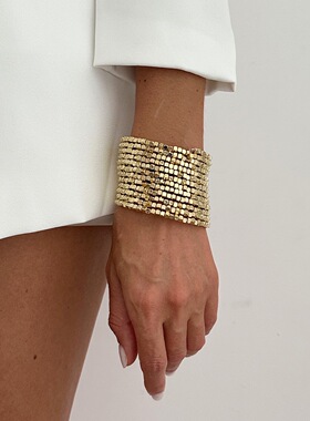 辣辣家欧美风夸张手镯女小众设计感高级轻奢气质百搭手环手饰