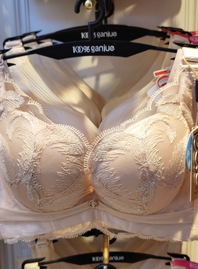 100%感觉百分百内衣6004中厚性感蕾丝软钢圈调整型深V文胸a杯6003