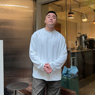 FFMR「竹节棉 打底男 插肩立体T恤」2025秋冬舒适圆领宽松百搭长袖