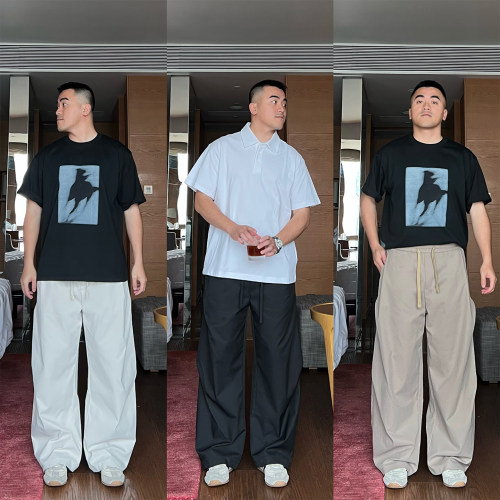 FFMR侧缝双摺重磅阔腿男长裤